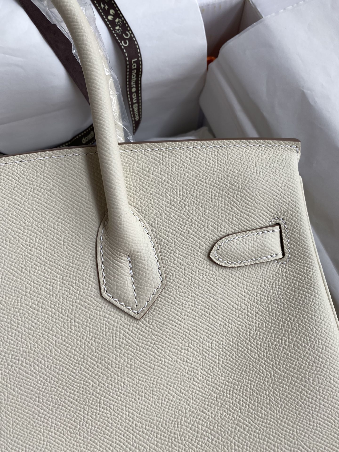 Hermes Birkin 35CM Epsom Leather Handbag Cream White